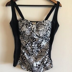 Jaclyn Smith Animal Print Tankini Top